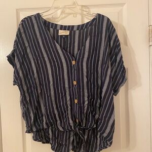 Striped button shirt